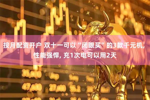 按月配资开户 双十一可以“闭眼买”的3款千元机, 性能强悍, 充1次电可以用2天